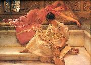Sir Lawrence Alma-Tadema,OM.RA,RWS Favourite Poete oil painting